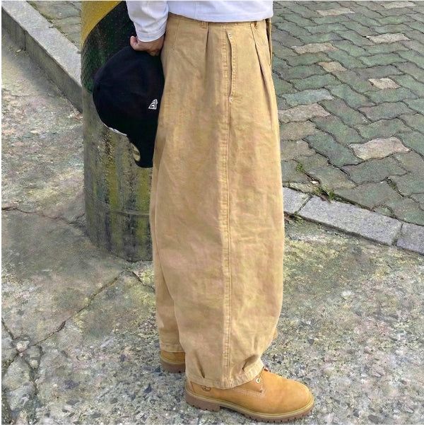 Wide Balloon Chino Pants Beige