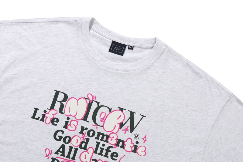 CHUBBY LOGO TEE SHIRT_LIGHT GREY