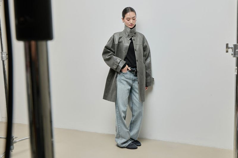 Buckle Denim Pants