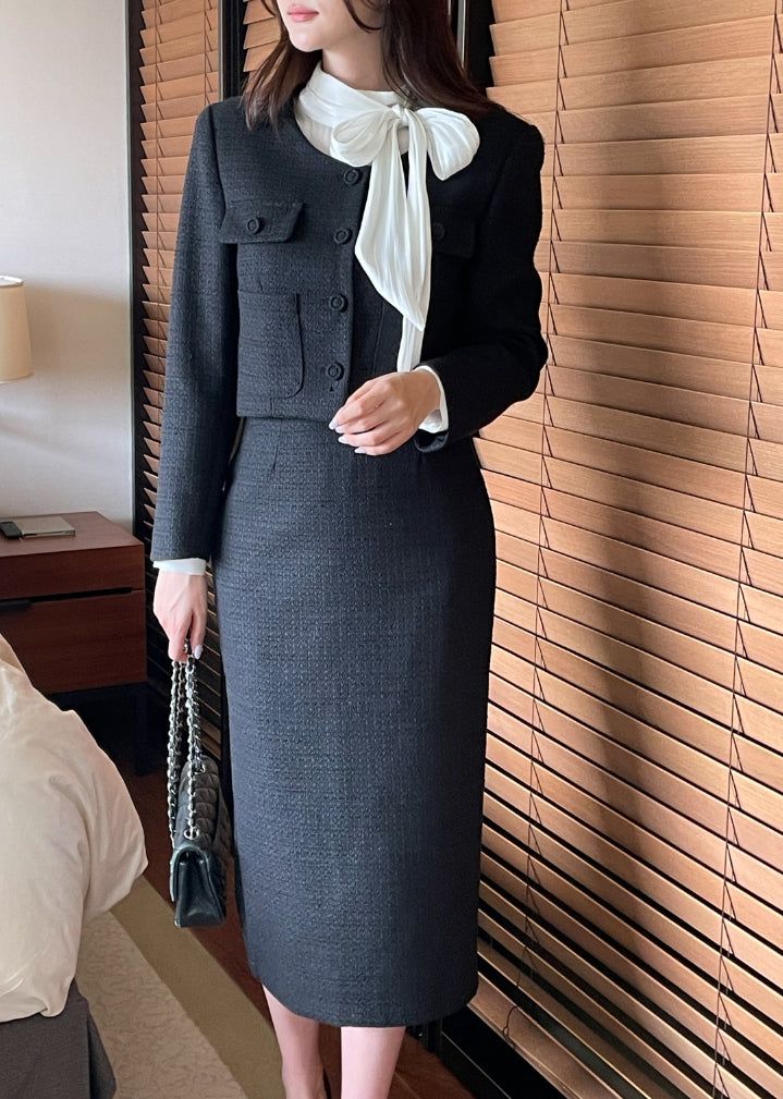 Eve Tweed Crop Jacket