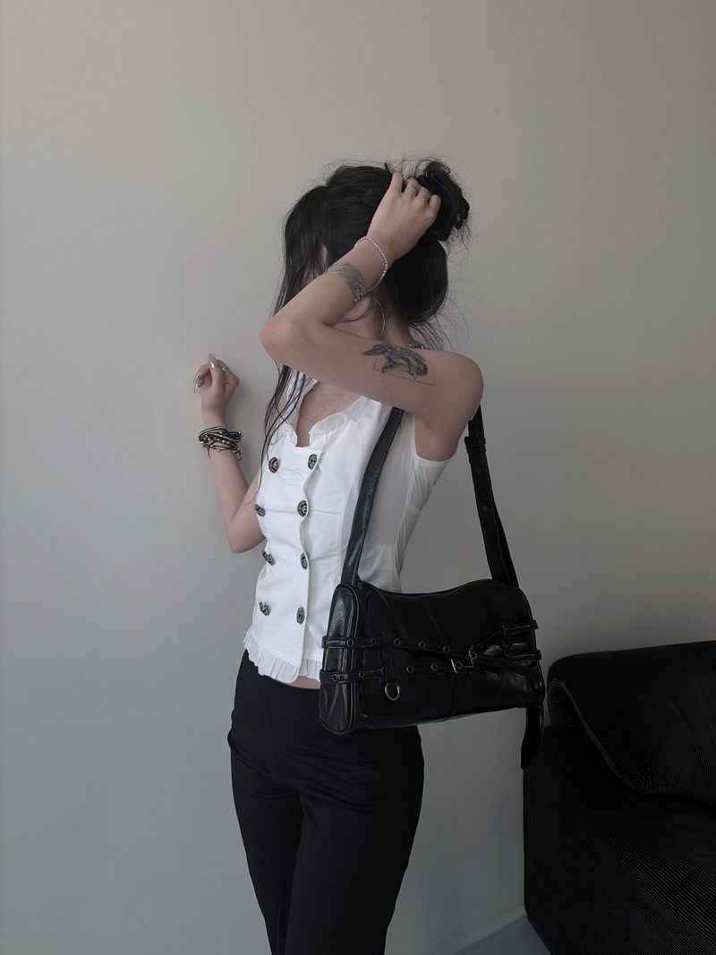 napoleon shirring blouse (2color)