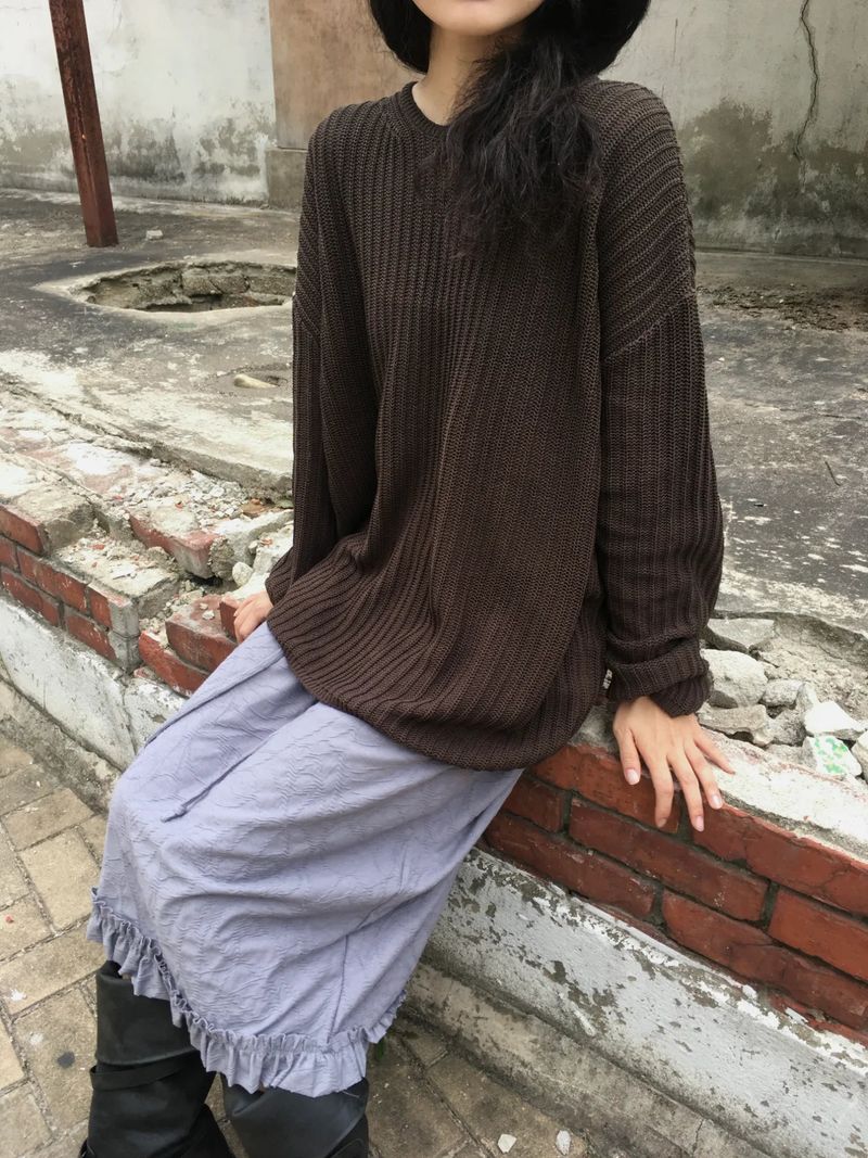 ownmind（オウンマインド）の「ラウンドネックルーズフィットニット（トップス）」