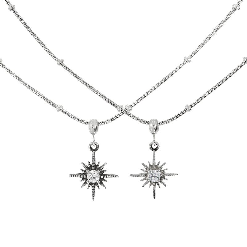 Cubic Star Snake Chain Necklace