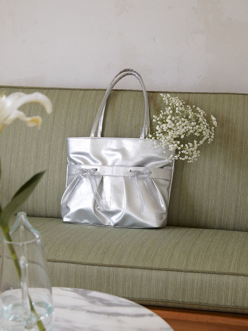 Easy ribbon bag_silver