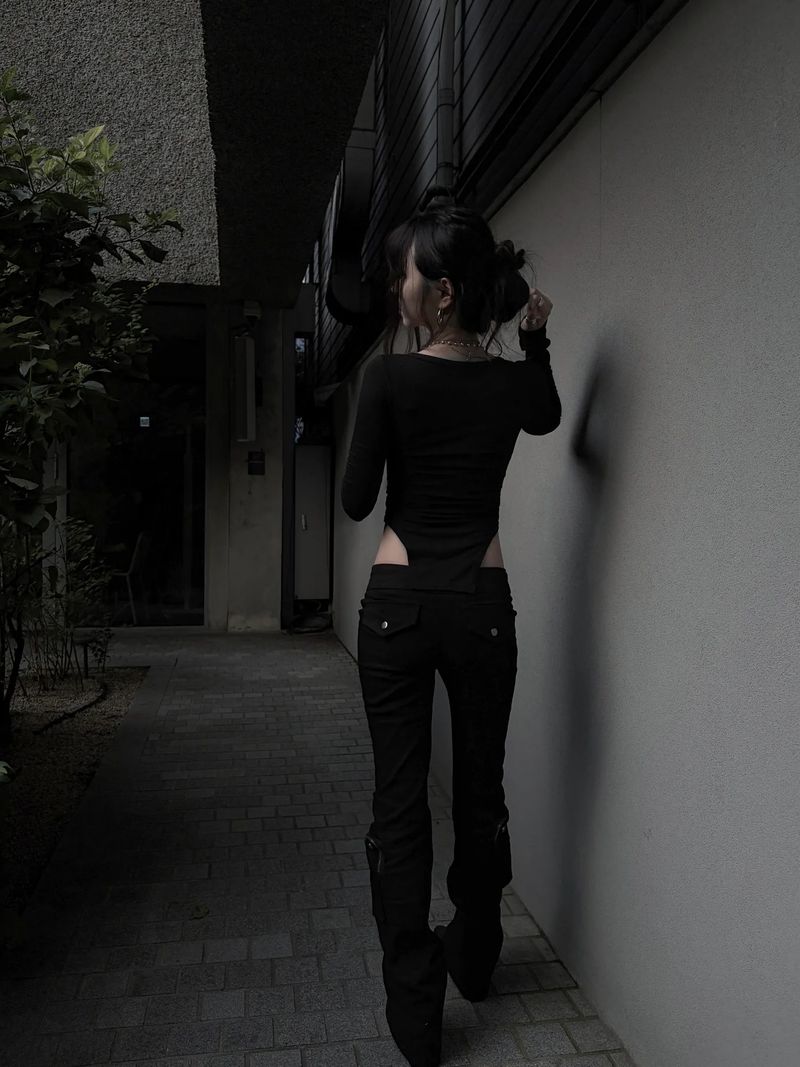 pocket low-rise cargo pants (2color)
