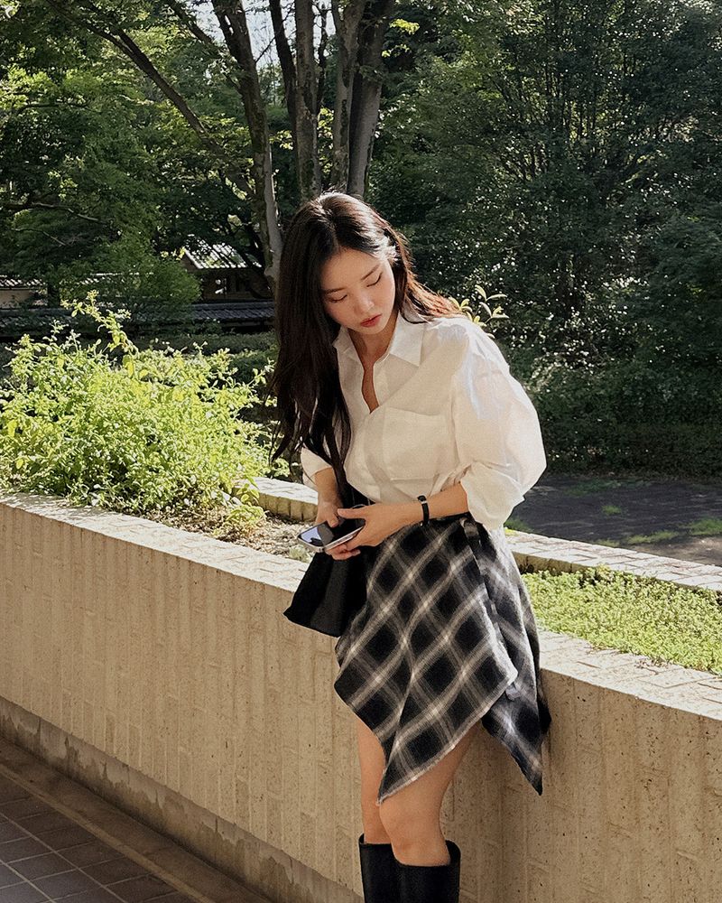 MAYBINS(メイビンス)の「Els Checkered Layered Skirt(Skirts)」