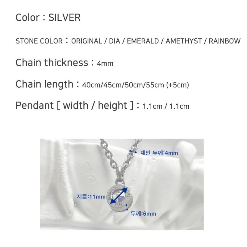Bullet Back Necklace_silver