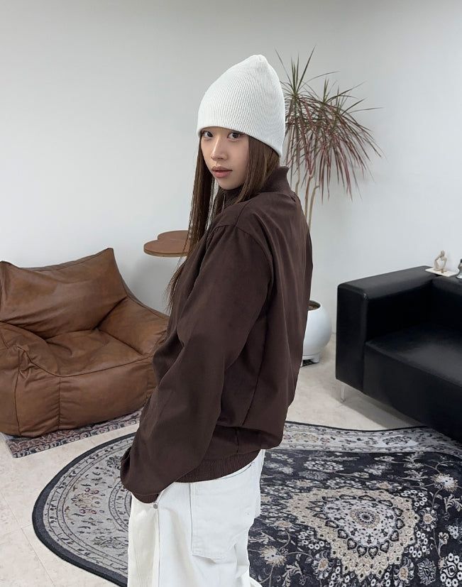 Lucal Satin Suede Zip-up