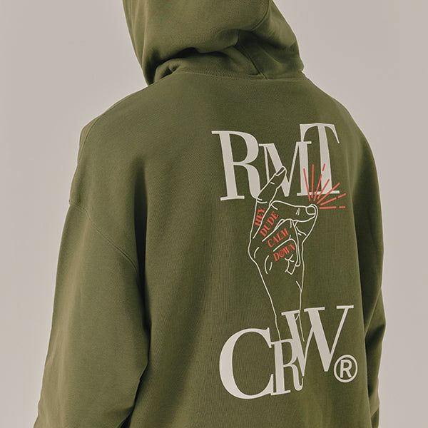 ROMANTIC CROWN(ロマンティッククラウン)の「DOPAMINE FINGER HOODIE_KHAKI(Tops)」
