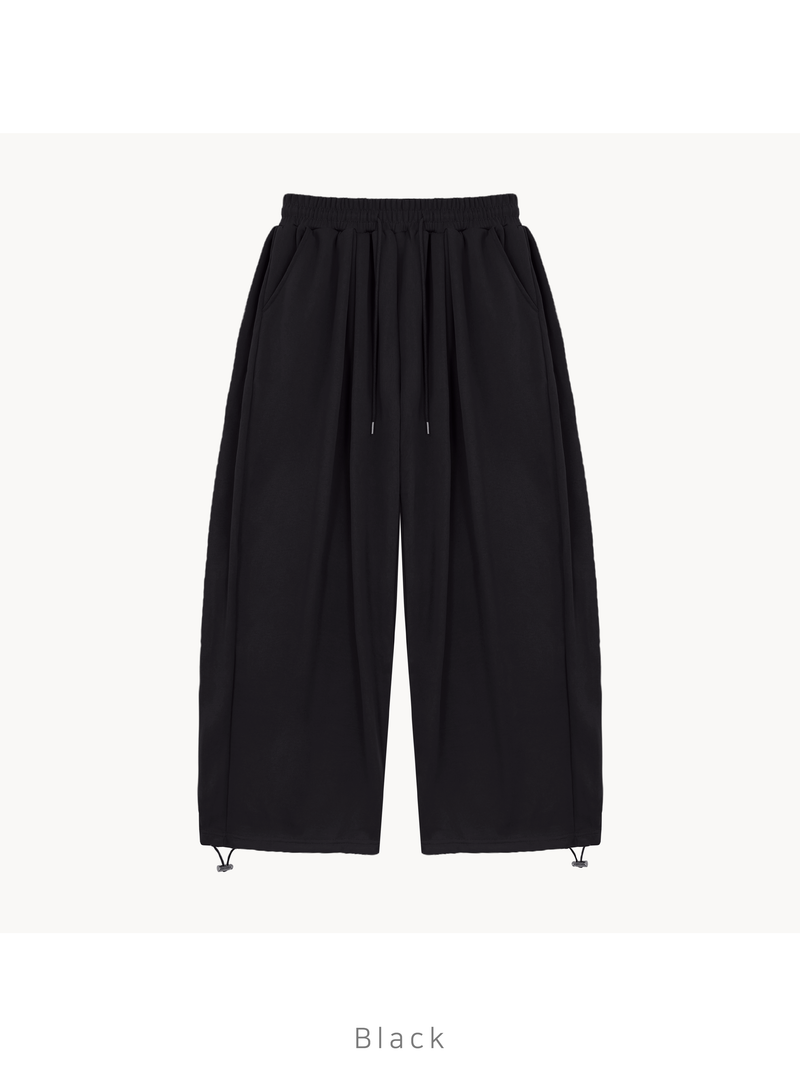 Double-pleated wide string pants 5COLOR