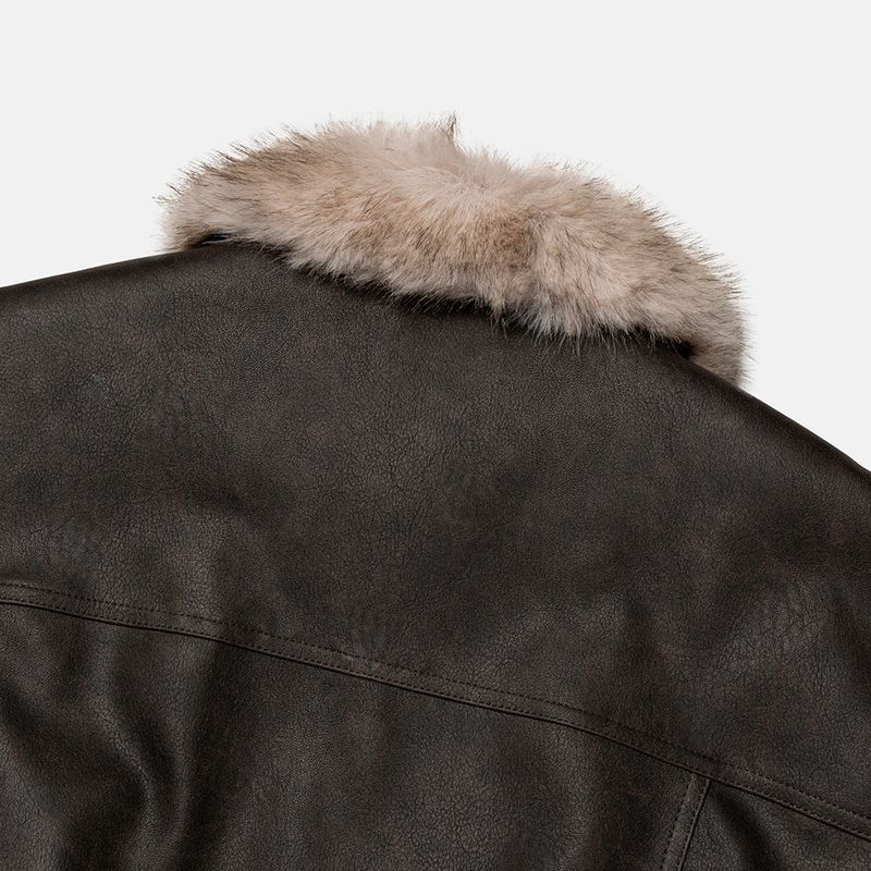 Dept Fur Leather Jacket (3color)