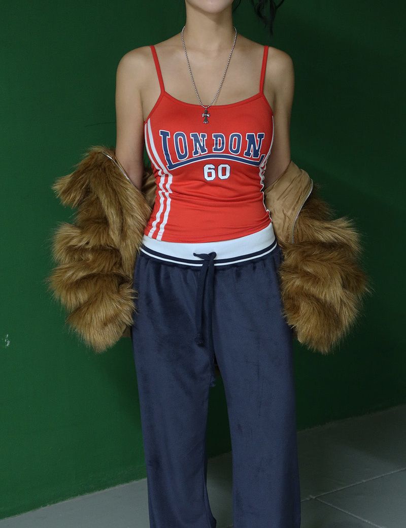 Velvet Coloring Sweats Wide Pants