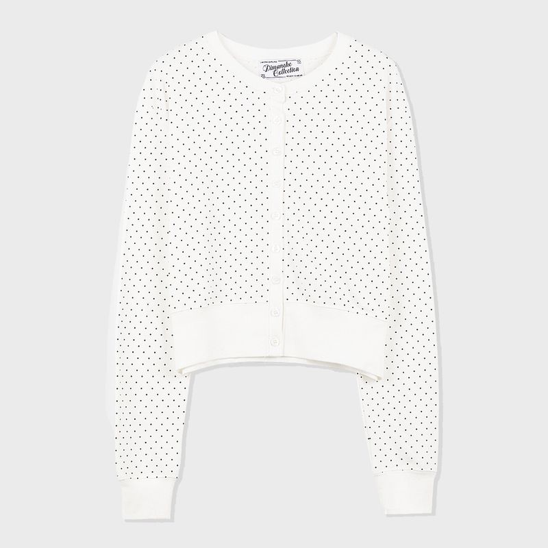DOT CARDIGAN (WHITE)