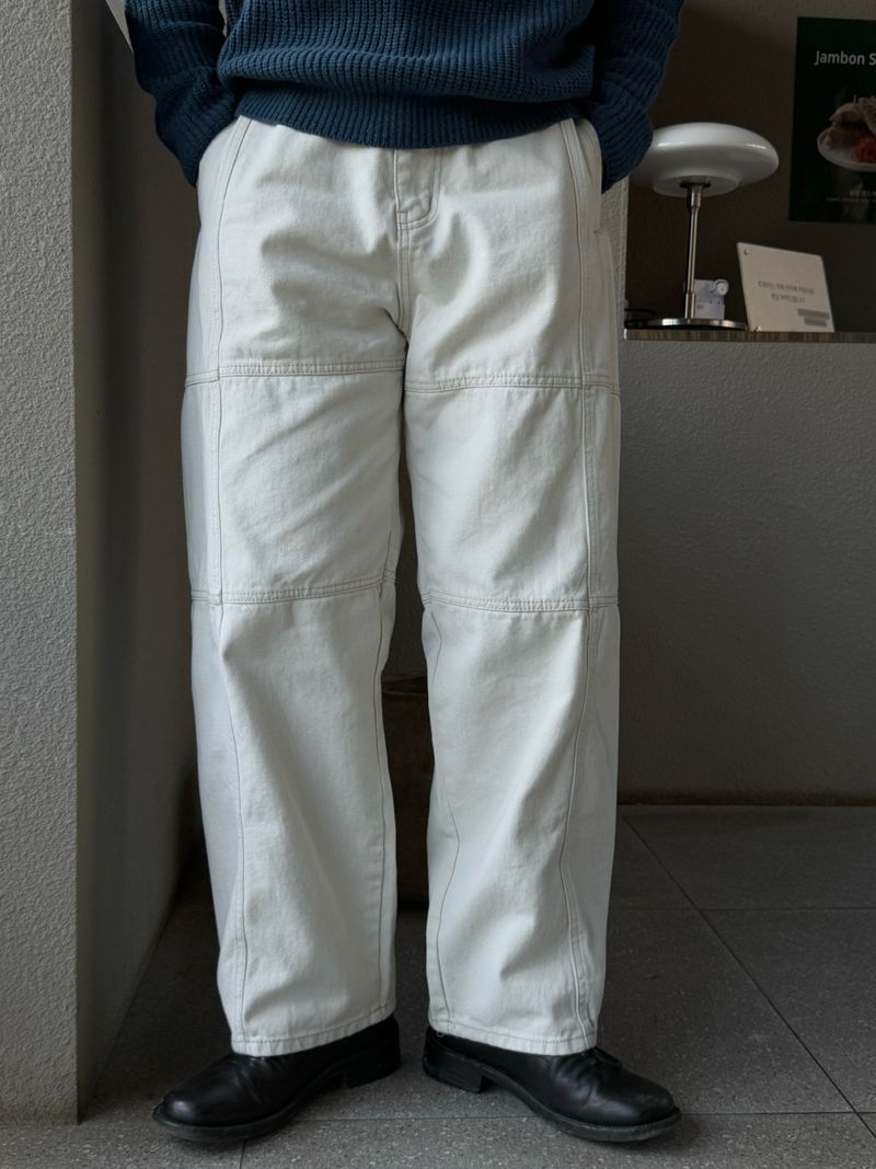 Dove belt denim pants