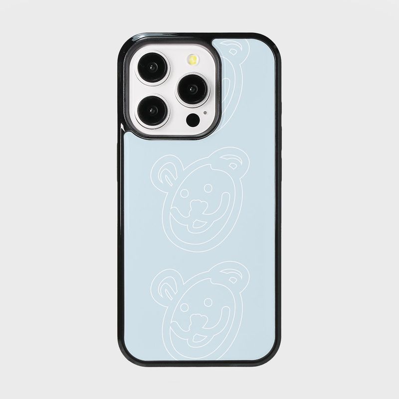 murmursroom（マーマーズルーム）の「ビッグマーマーベアグラスバンパーケース (glossy / sky blue)（スマホグッズ/小物）」