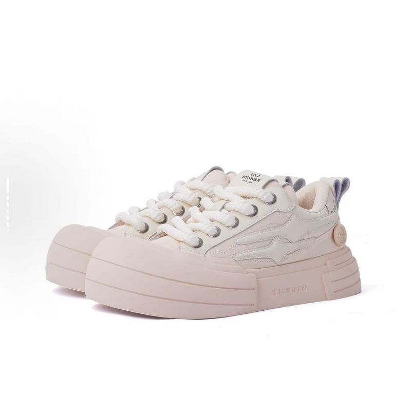 KILLWINNER Retro Thick-soled Chunky Shoes - White