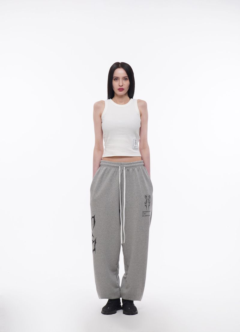 ONE SIDE THUNDER LOGO PANTS