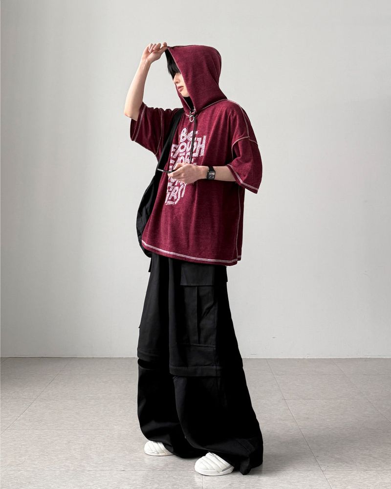 Enough Hooded Half Knit