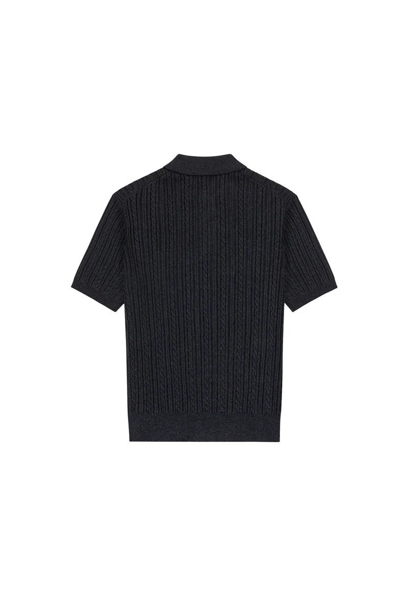 Jacquard Knit Polo Shirt