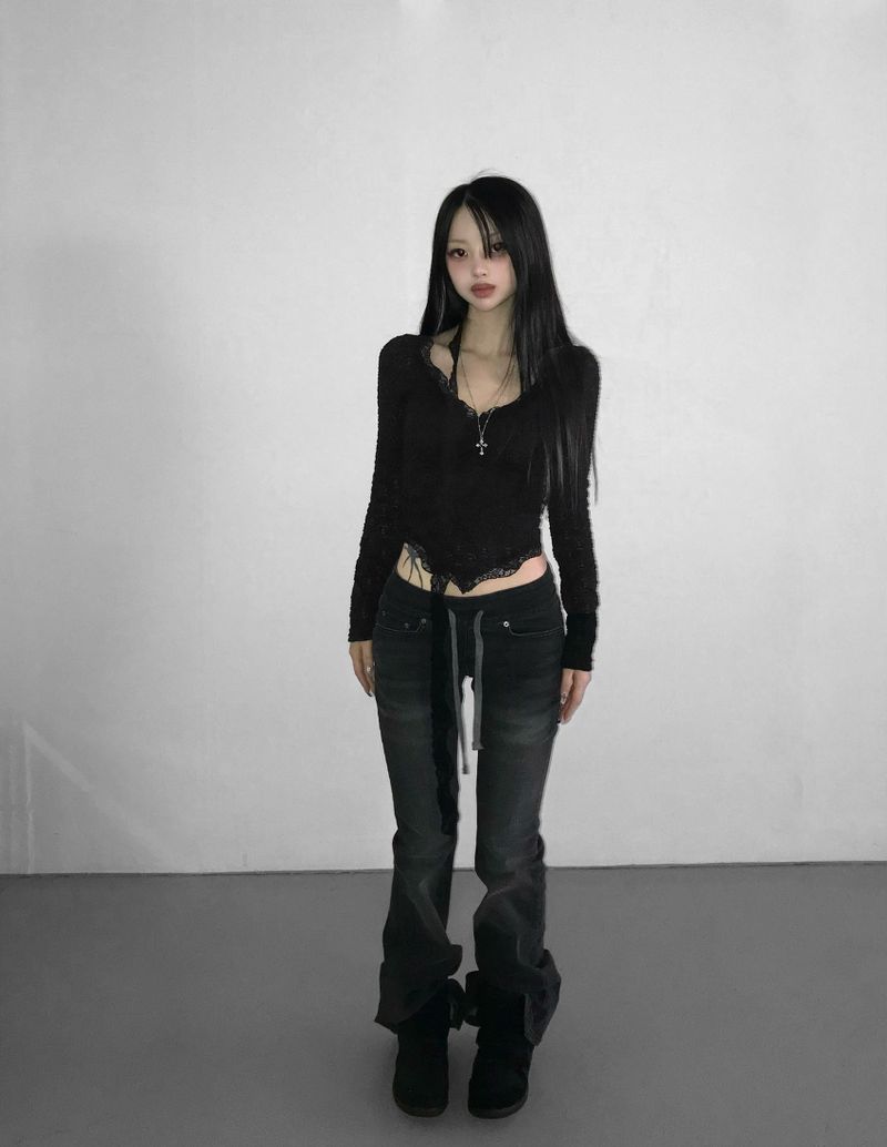 daisy slimmer scarf top(3 color)
