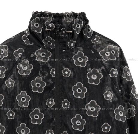Ropin Flower See-Through Windbreaker Jumper