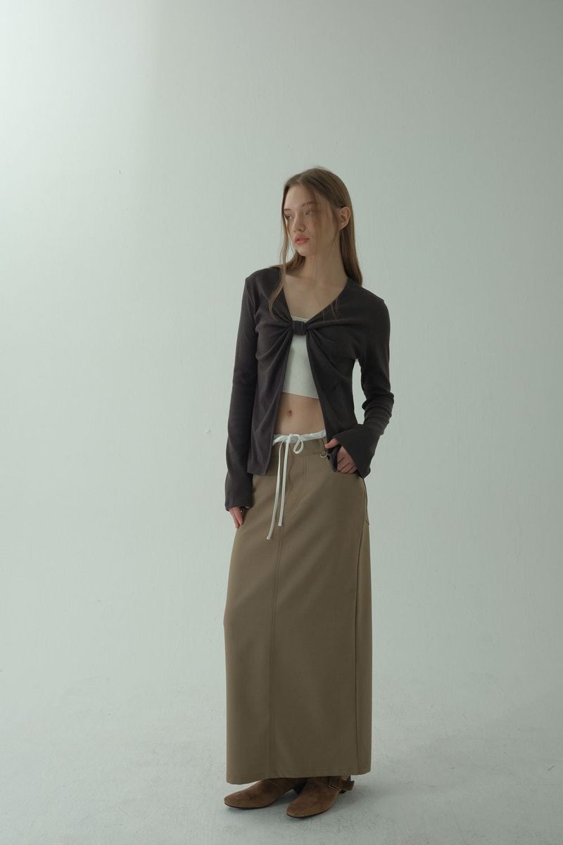 TWIST PEARL KNIT_CHARCOAL