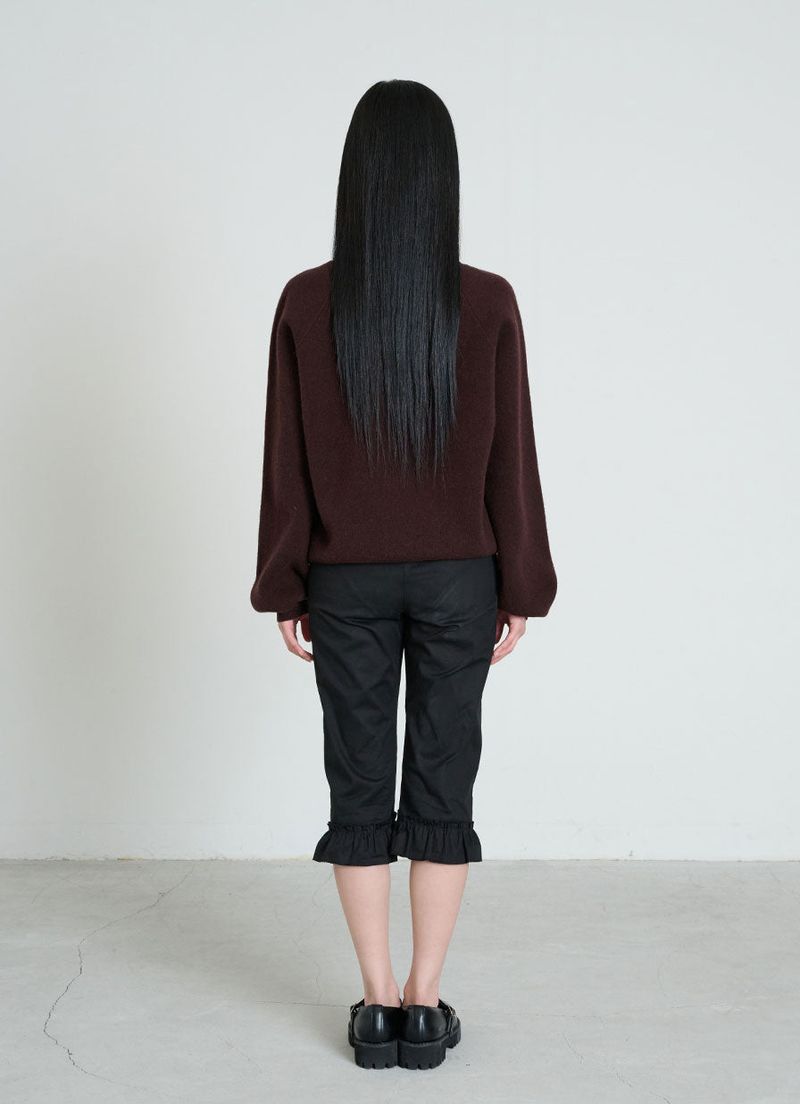STAR BUTTON KNIT - BROWN