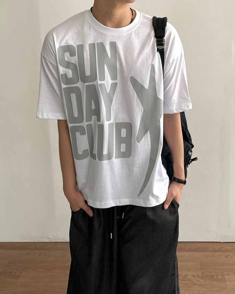 Sunday Printing Short Sleeve T-Shirt