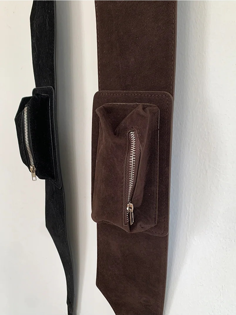 SUEDE POCKET BELT BAG (2C)