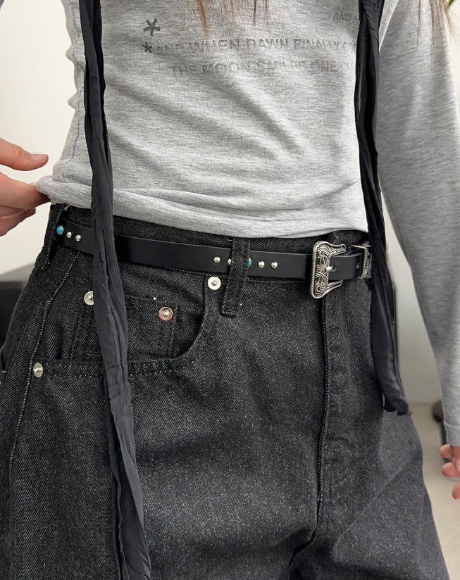 Ted Blue Stone Western Belt