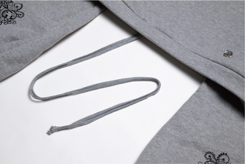 One-Shoulder Crop Sweatshirt-Grey
