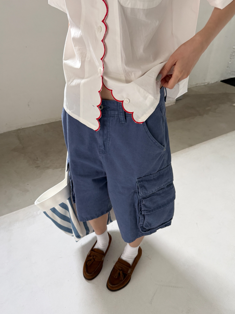 color dyeing bermuda pants