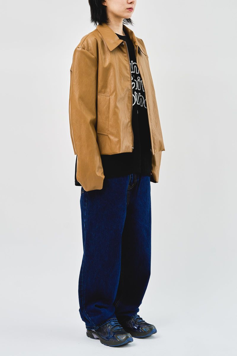 Tom Cropped Leather Jacket (2color)