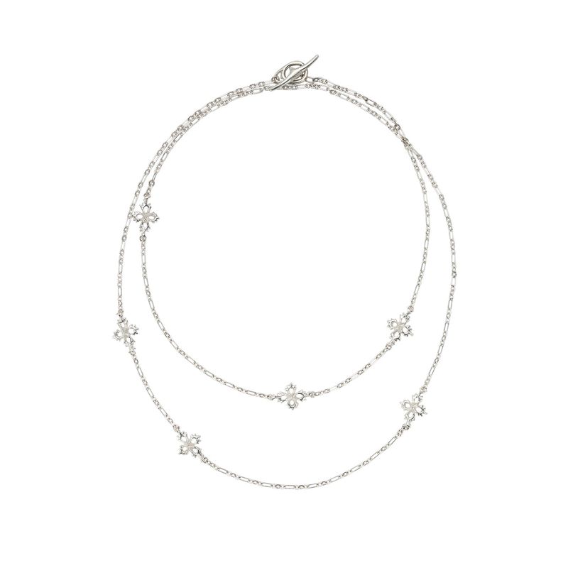 UNIT LONG CHAIN NECKLACE ( silver 925 )
