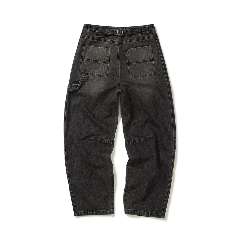 Vintage emblem denim pants / Black