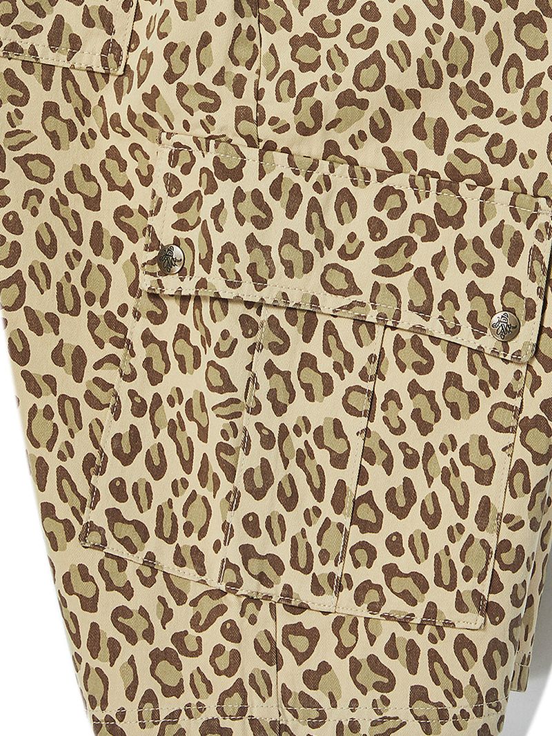 PATTERN CARGO HALF PANTS (LEOPARD)