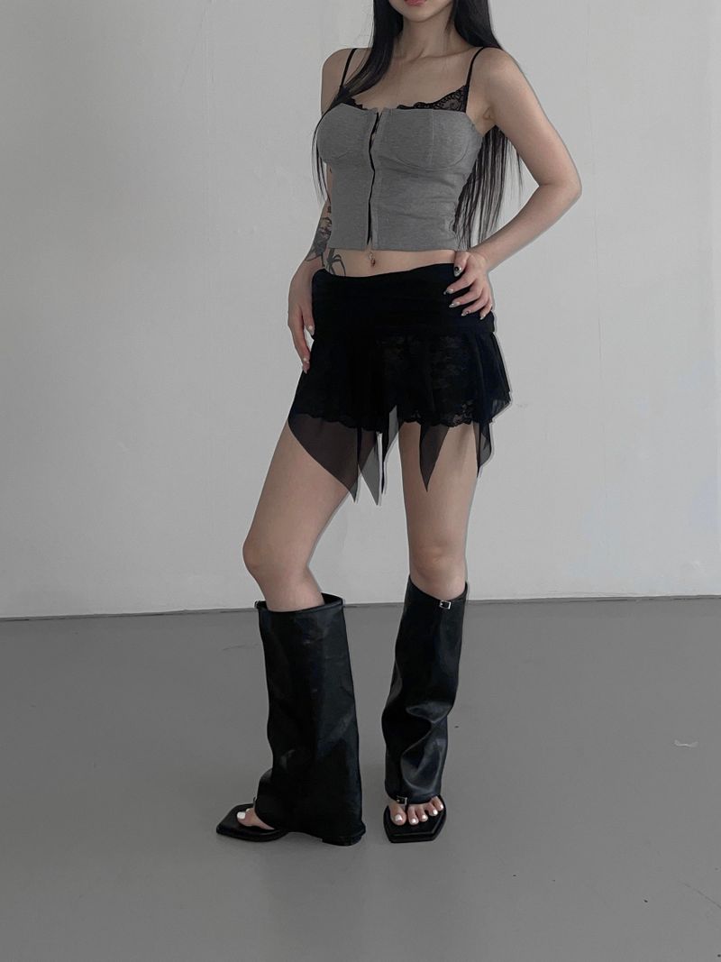 flip mesh layered sk(3 color)