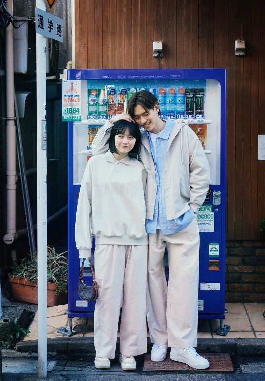 リネンコットンウエストバンドワイドパンツ P17