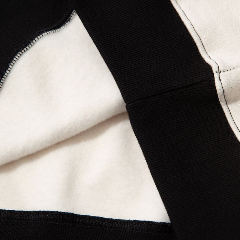 COZY CAT RAGLAN HOODIE (BLACK BEIGE)