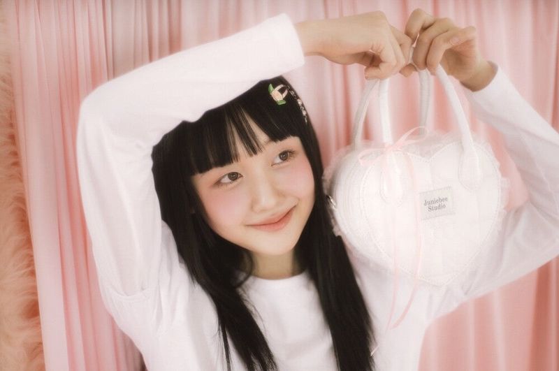Junie Lace Heart Bag ( Ivory )