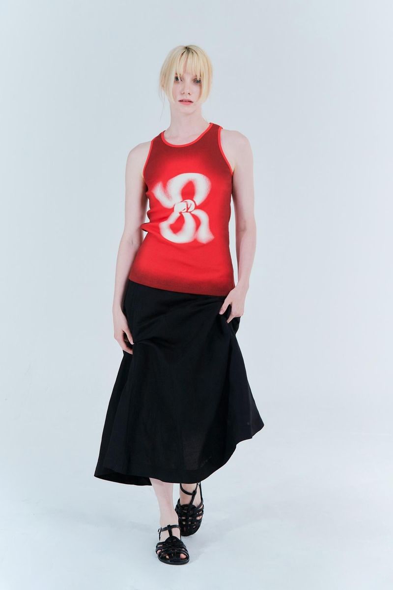 printing tank top_passion red