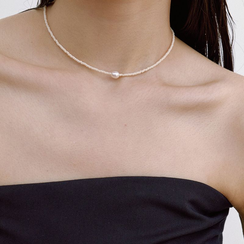 PEARLSONATE(パーソネイト)の「Ashore Beaded Necklace, coconut(Accessories)」