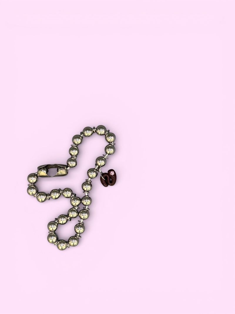 ENE（エン）の「"N"ダークピーチクラッシュカスタムネックレス*金属アレルギー対応（アクセサリー）」