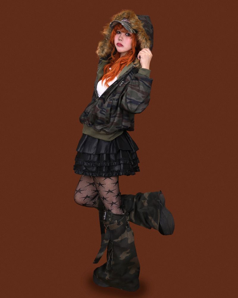 della leather kangkang skirt