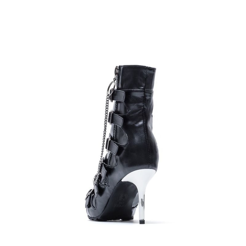 Buckle Chain Walker Heel(Black)