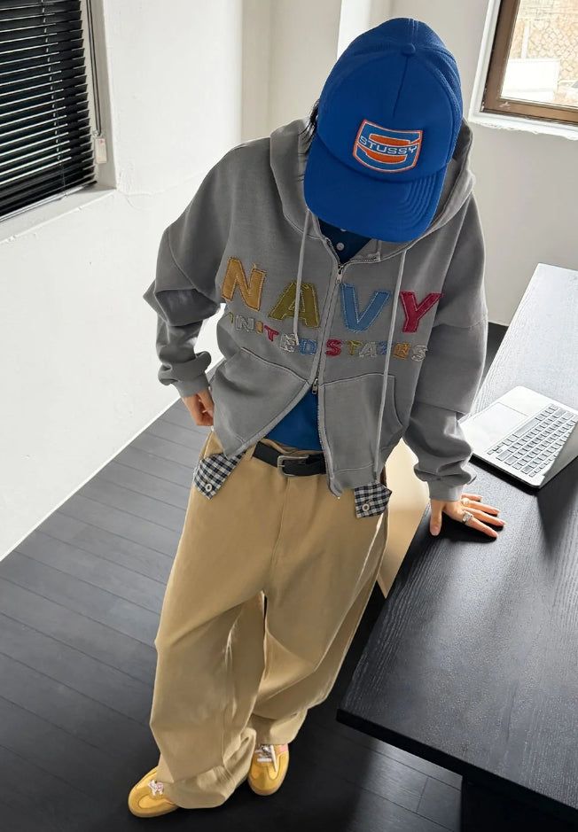 HIDDEN CHECK WIDE PANTS