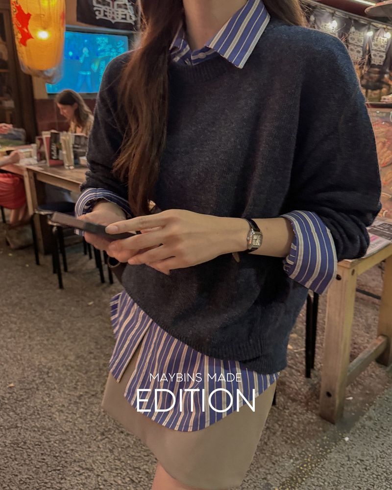 Wool round knit