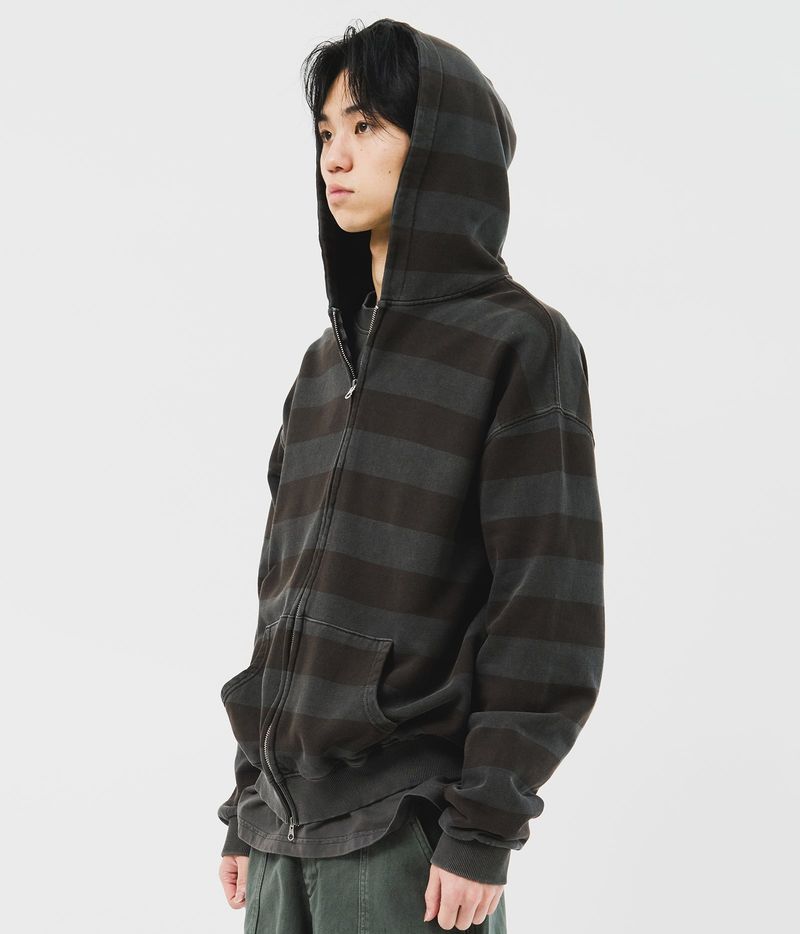 HIFIFNK(ハイファイファンク)の「Encho Striped Zip Hoodie (2color)(Tops)」