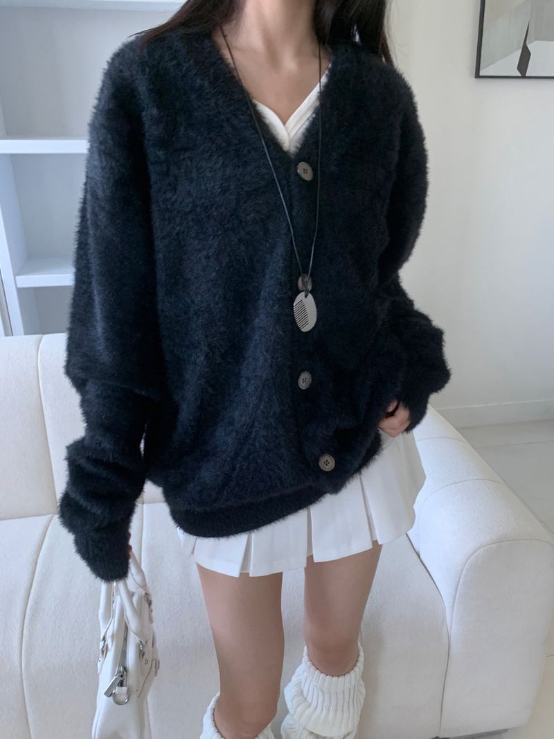 [UNISEX] Cloud Soft Angora Basic Cardigan(6color)