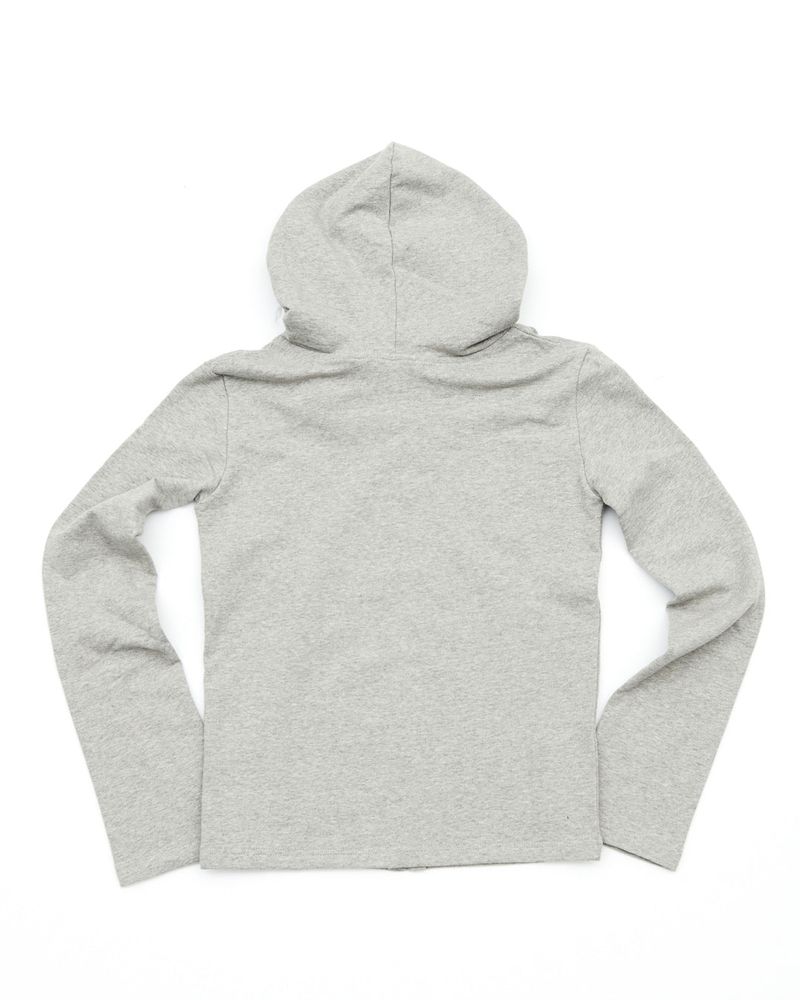 RUDE hood zip up (GREY) WOMENS